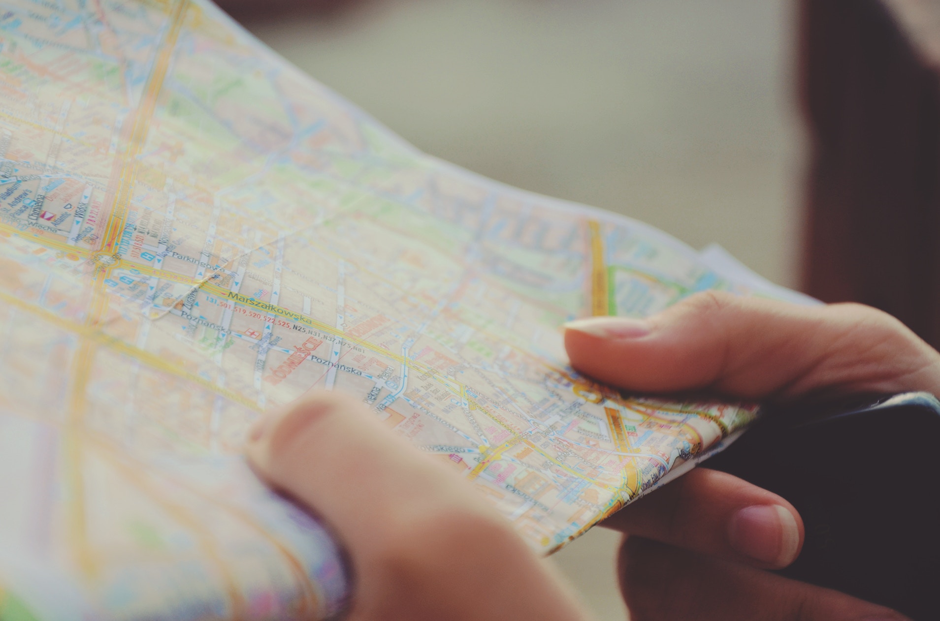 Image of someone holding a map